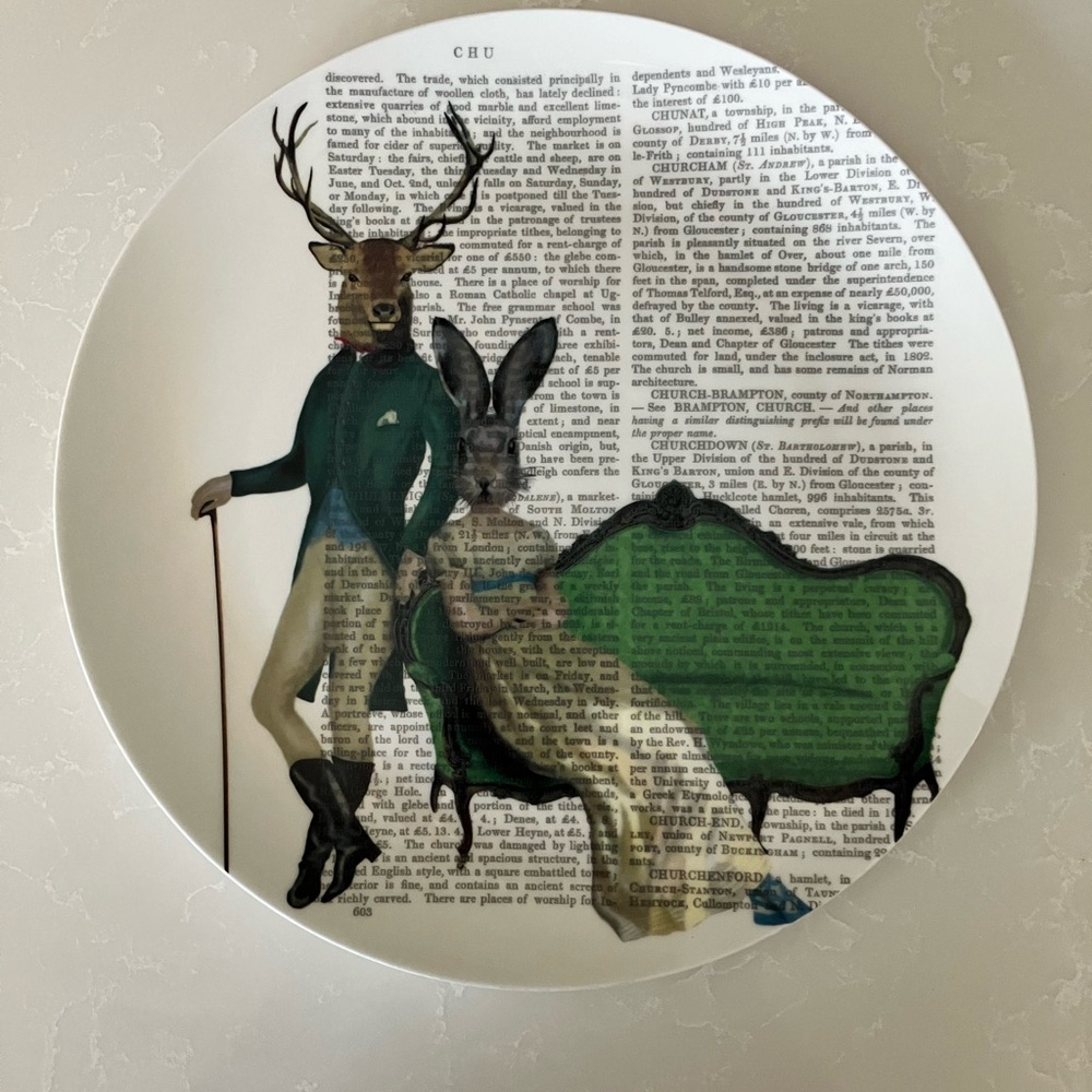 Fab Funky Lord Winston Decorative Plate 11”